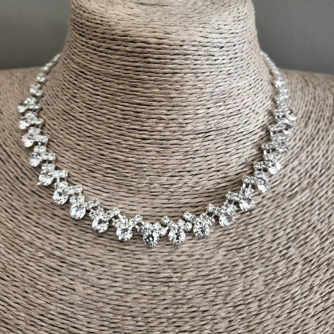 Crystal Choker Necklace & Earring Set