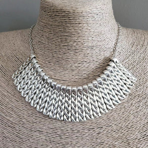 Silver Fan Necklace