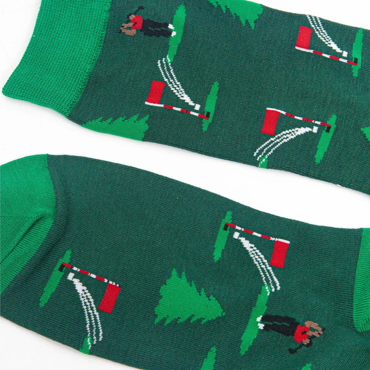 Men's Bamboo Socks - Green, Golfer on The Green