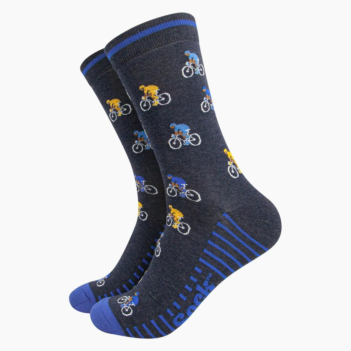 Men's Mountain Bike Print Socks in Black