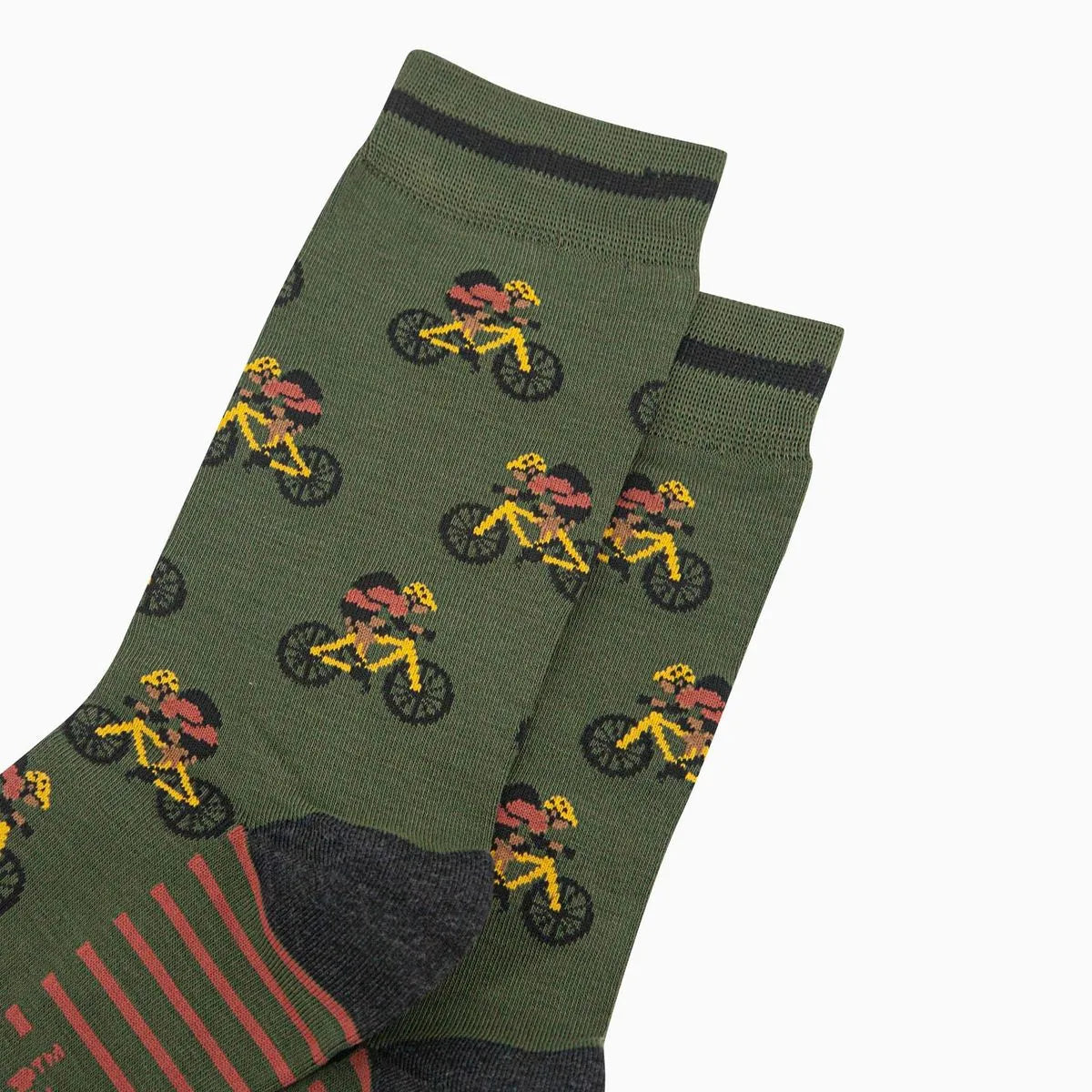 Men's Bamboo Socks - Khaki, Mountain Bikers