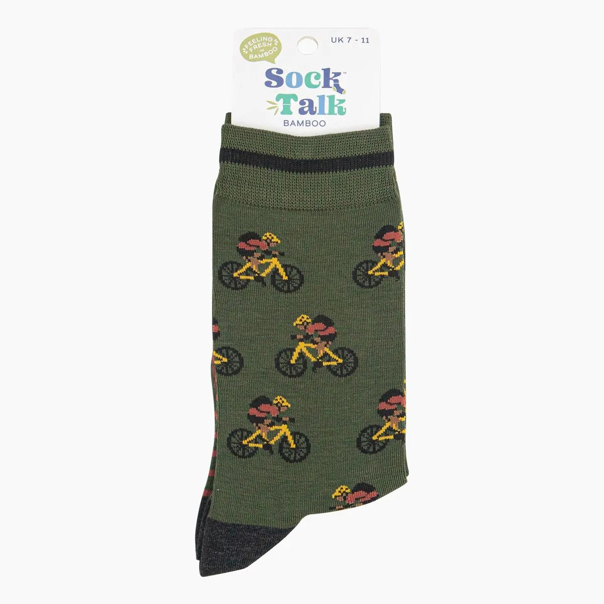 Men's Bamboo Socks - Khaki, Mountain Bikers