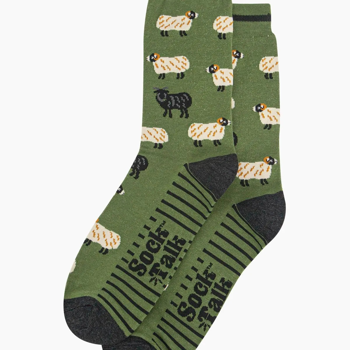 Men's Bamboo Socks - Green, Black Sheep