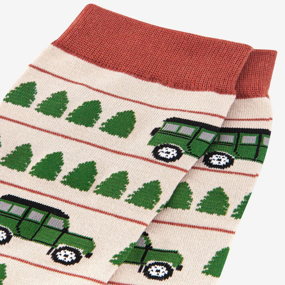 Men's Striped Off Road Vehicle Print Bamboo Socks