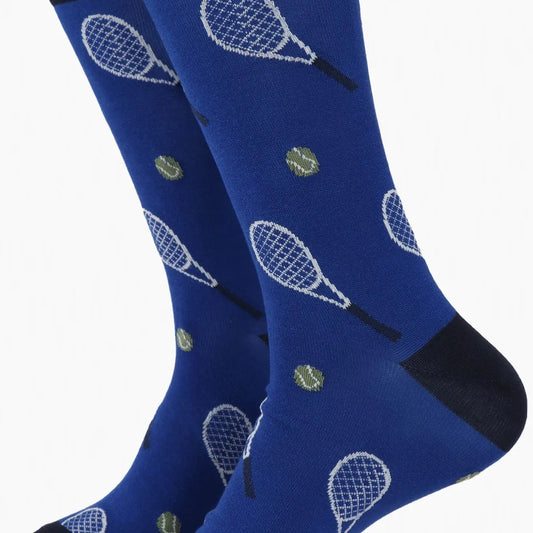 Men's Bamboo Tennis Socks  Blue