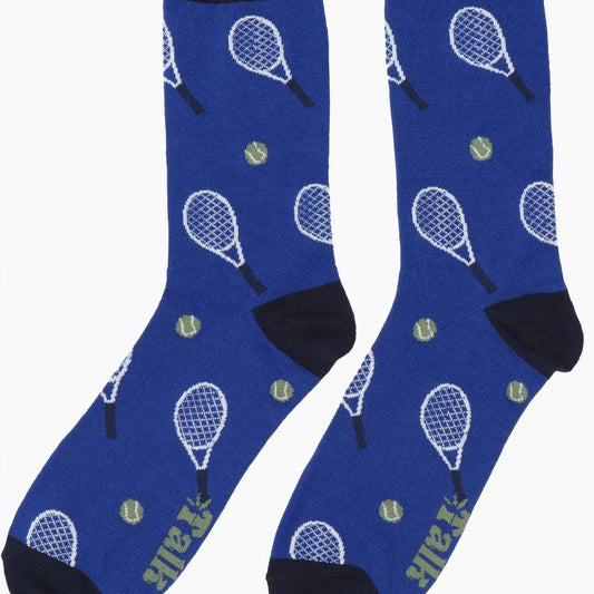 Men's Bamboo Tennis Socks  Blue