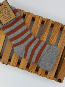 Striped Rust Cosy Cuff Socks