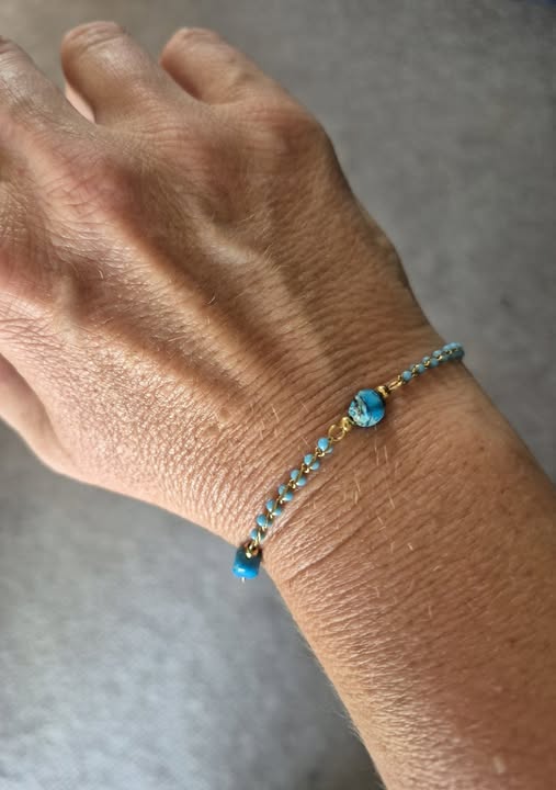 Gold & Turquoise Bracelet
