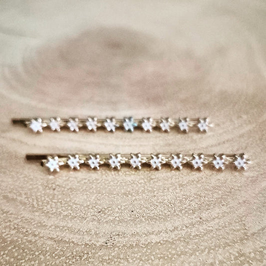Gold Crystal Hair Clips