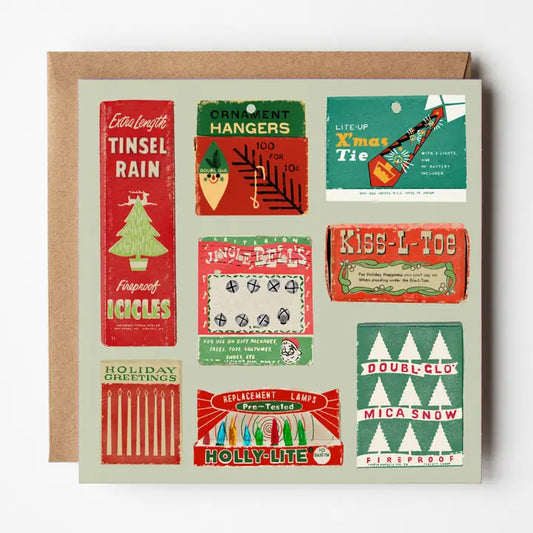 Vintage Decorations - Blank Christmas Card