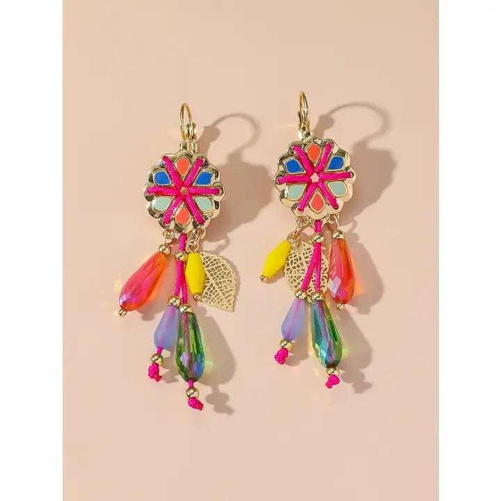 Multi-Coloured Drop Earrings