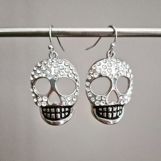 Crystal Skull Earrings
