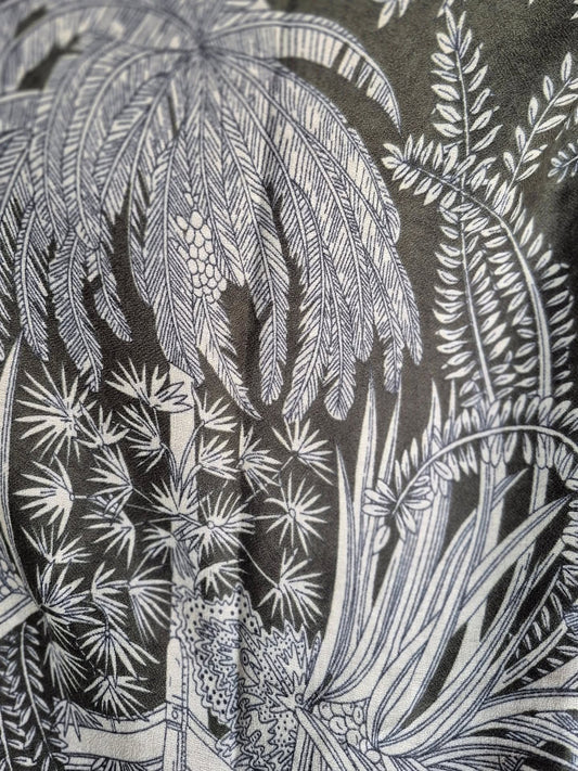 Green Botanical Lightweight Scarf