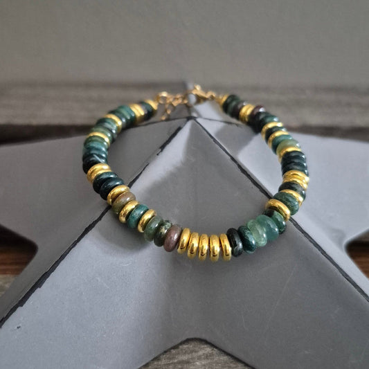 Natural Gemstone Beaded Bracelet Green