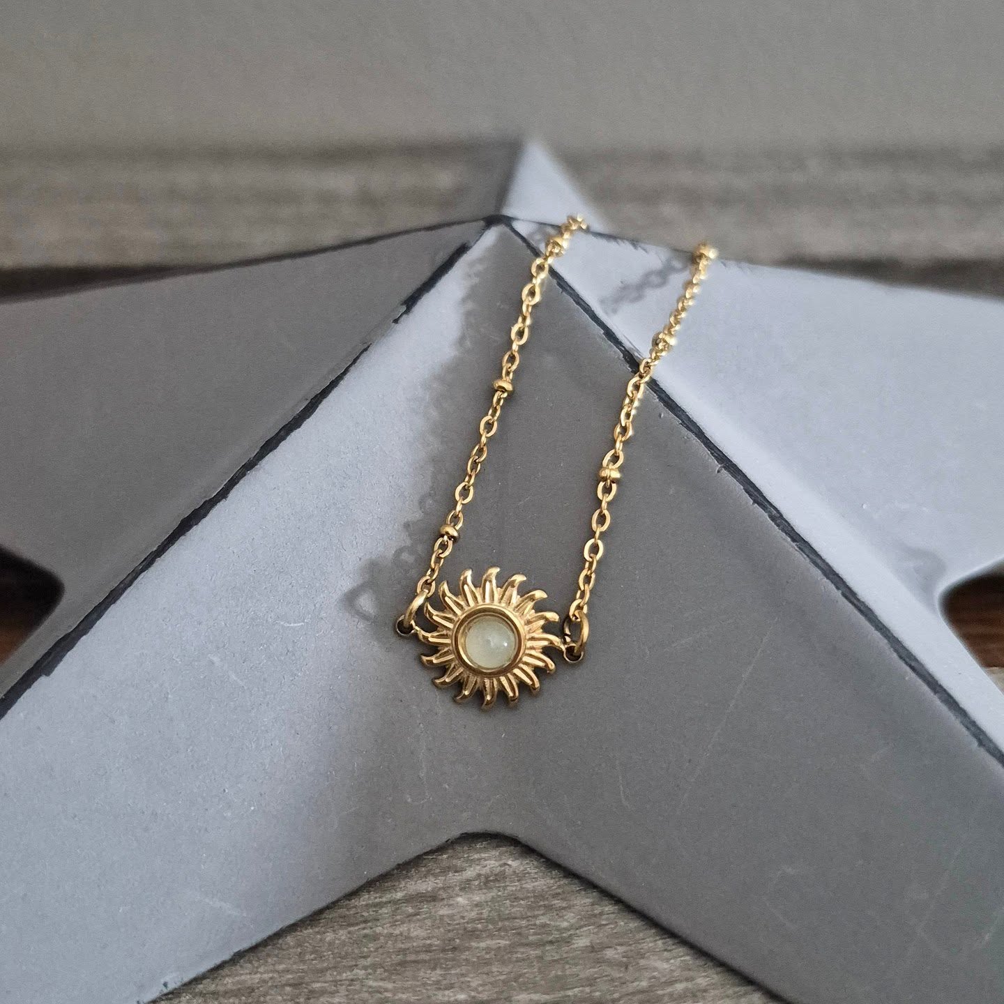 Gold Bracelet With Sun Shape