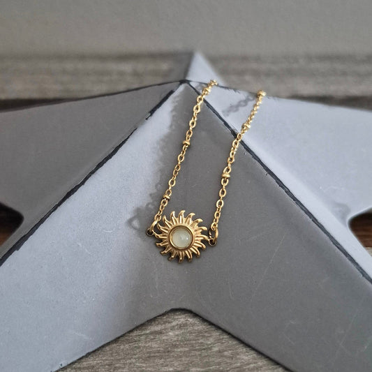 Gold Bracelet With Sun Shape