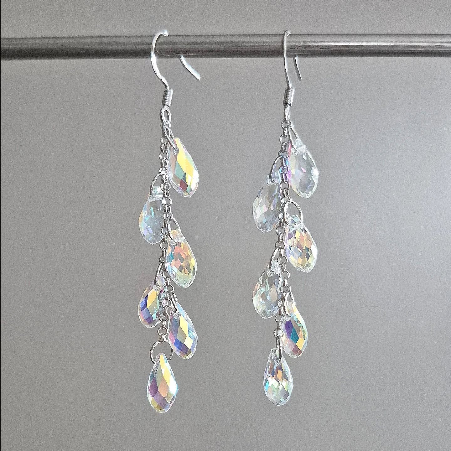 Super Sparkly Cut Glass Drop Earrings