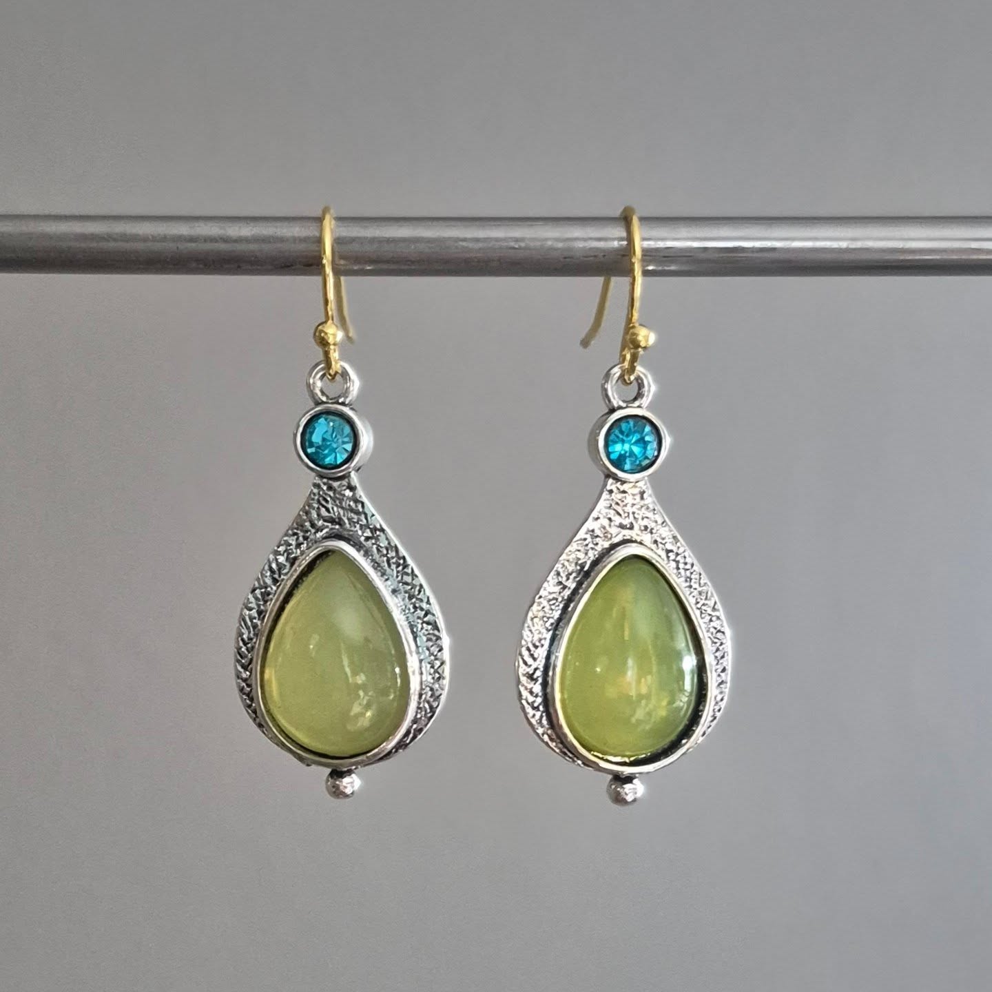 Green & Blue Boho Drop Earrings