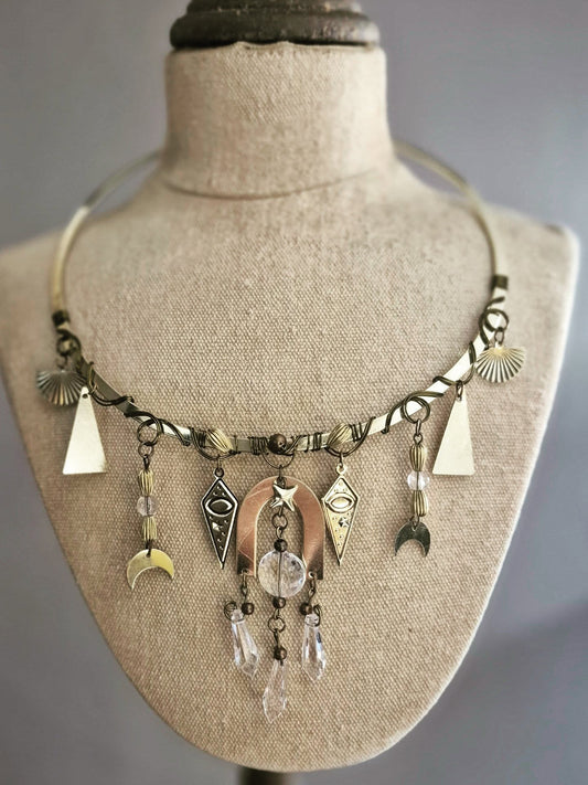 Gold Torque Chocker Necklace