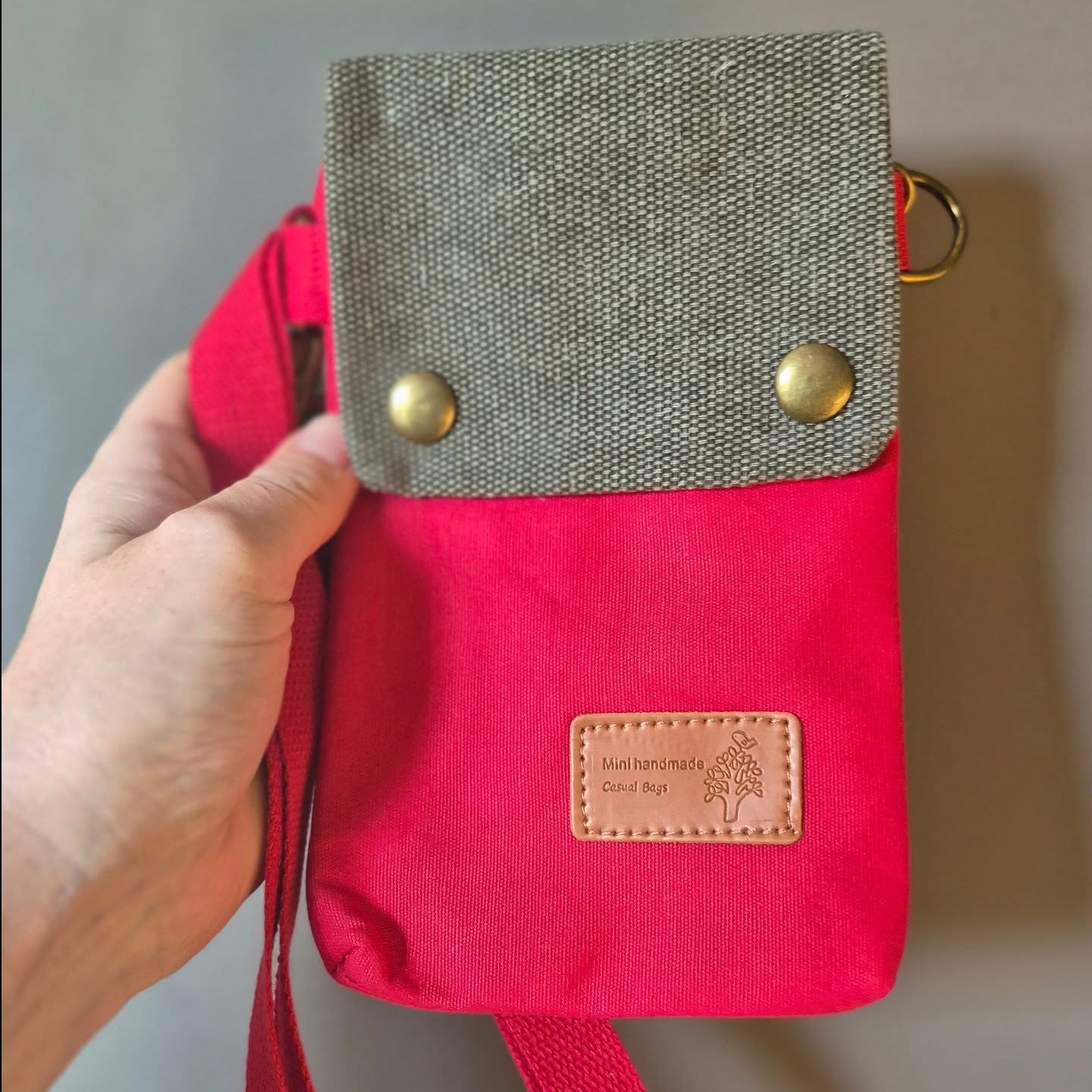 Cross Body Phone Bag - Red