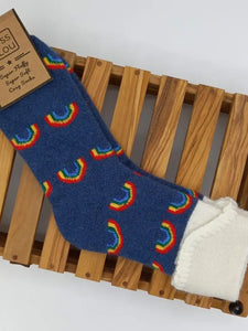 Rainbow Cosy Cuff Socks