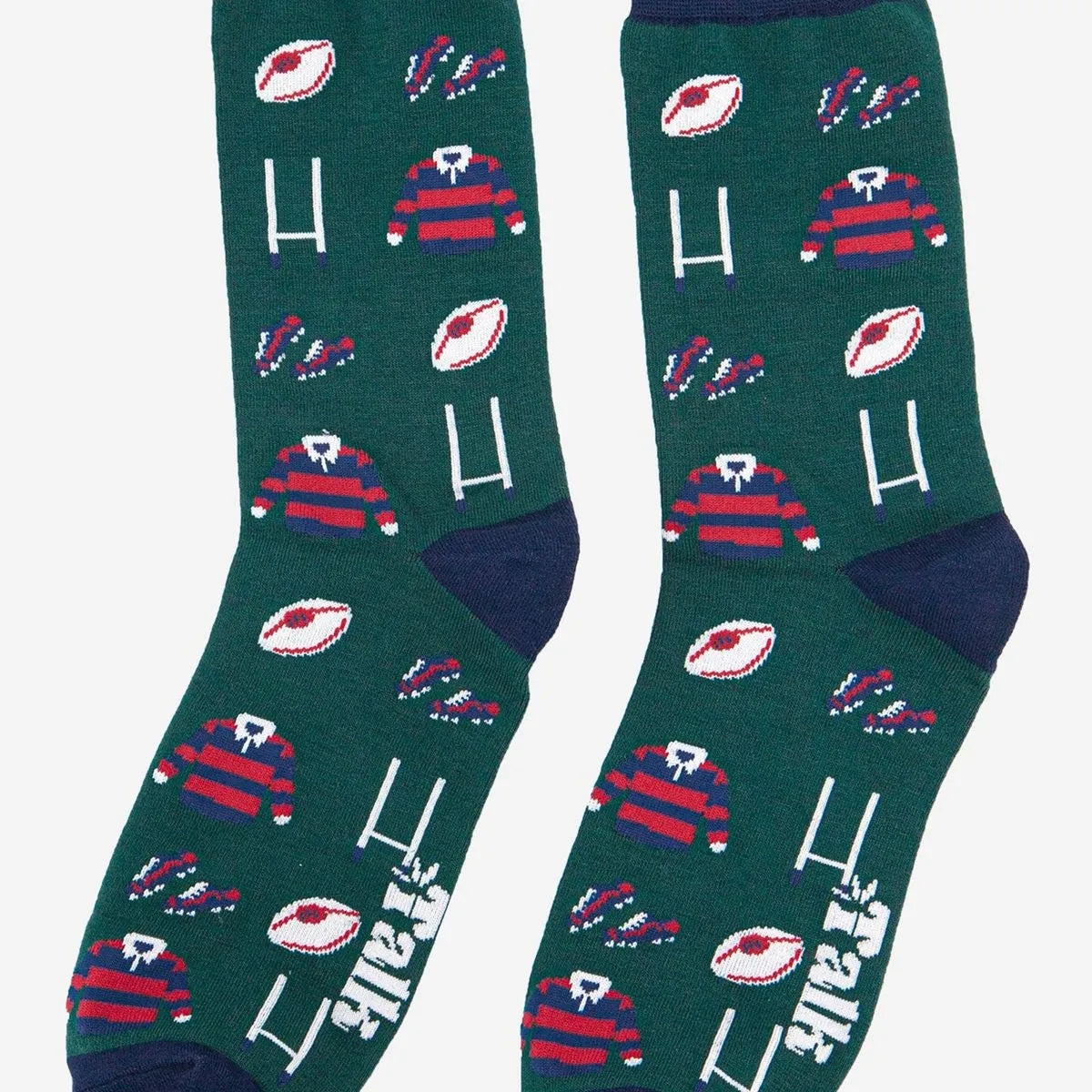 Men's Rugby Goal Kit Bamboo Socks in Green