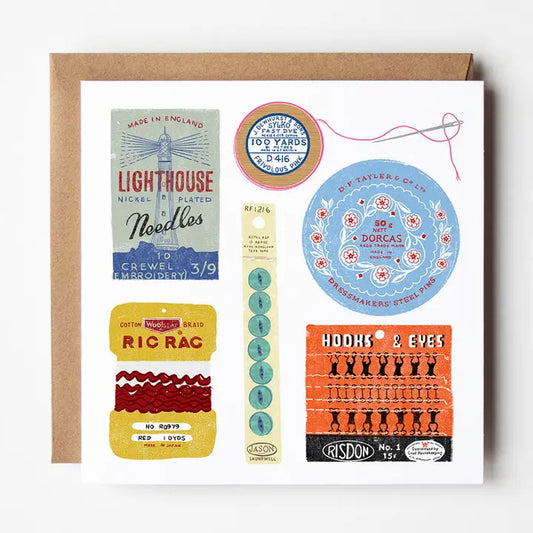Sewing Collection - Blank Greetings Card