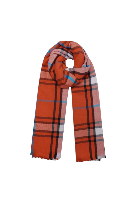 Checked  Scarf - Orange