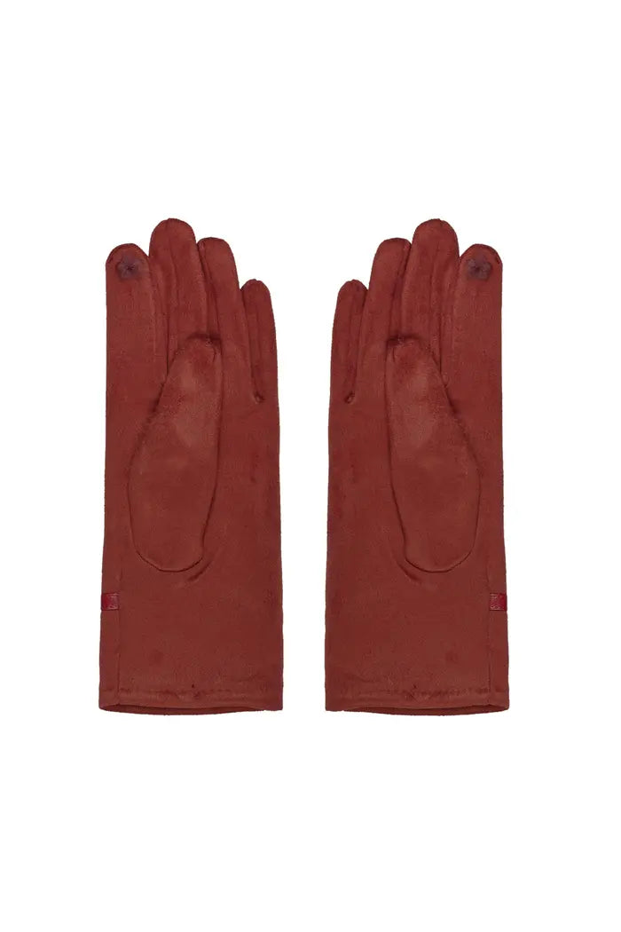 Glove With Strap - Red