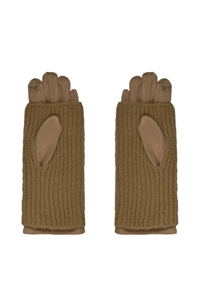 Double Layer Gloves - Camel