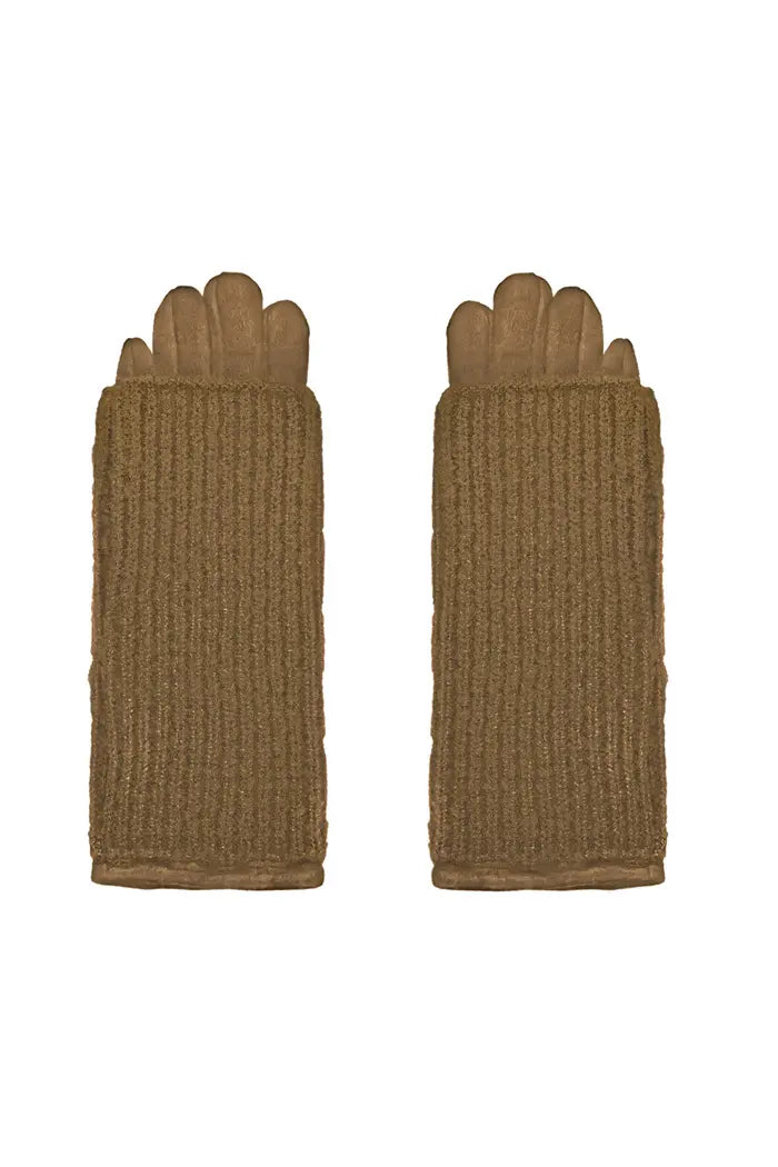 Double Layer Gloves - Camel