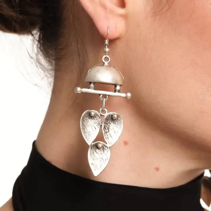 Zeydor Avantgarde  -Silver Plated Boho Drop Earrings