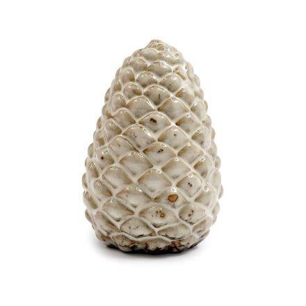 Small Ceramic Pinecone Decoration 11cm