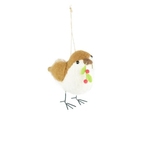 Standing/Hanging Felt Bird 12cm