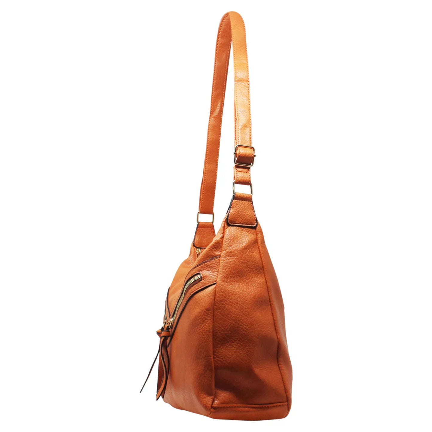 Crossbody with Double Front Diagonal Zippers