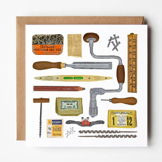 Woodworking Tools - Blank Greetings Card