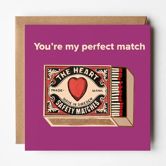 Perfect Match - Blank Greetings Card