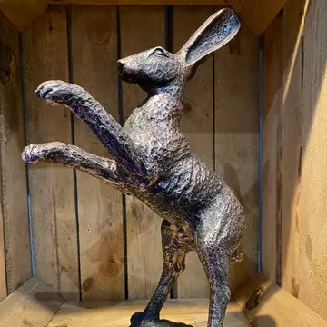 Boxing Hare Bronze - 39cm