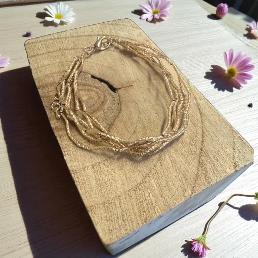 Gold Multi-Strand Twisted Bracelet