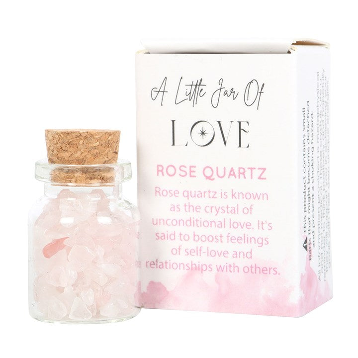 Jar of Love Rose Quartz Crystal in a Matchbox