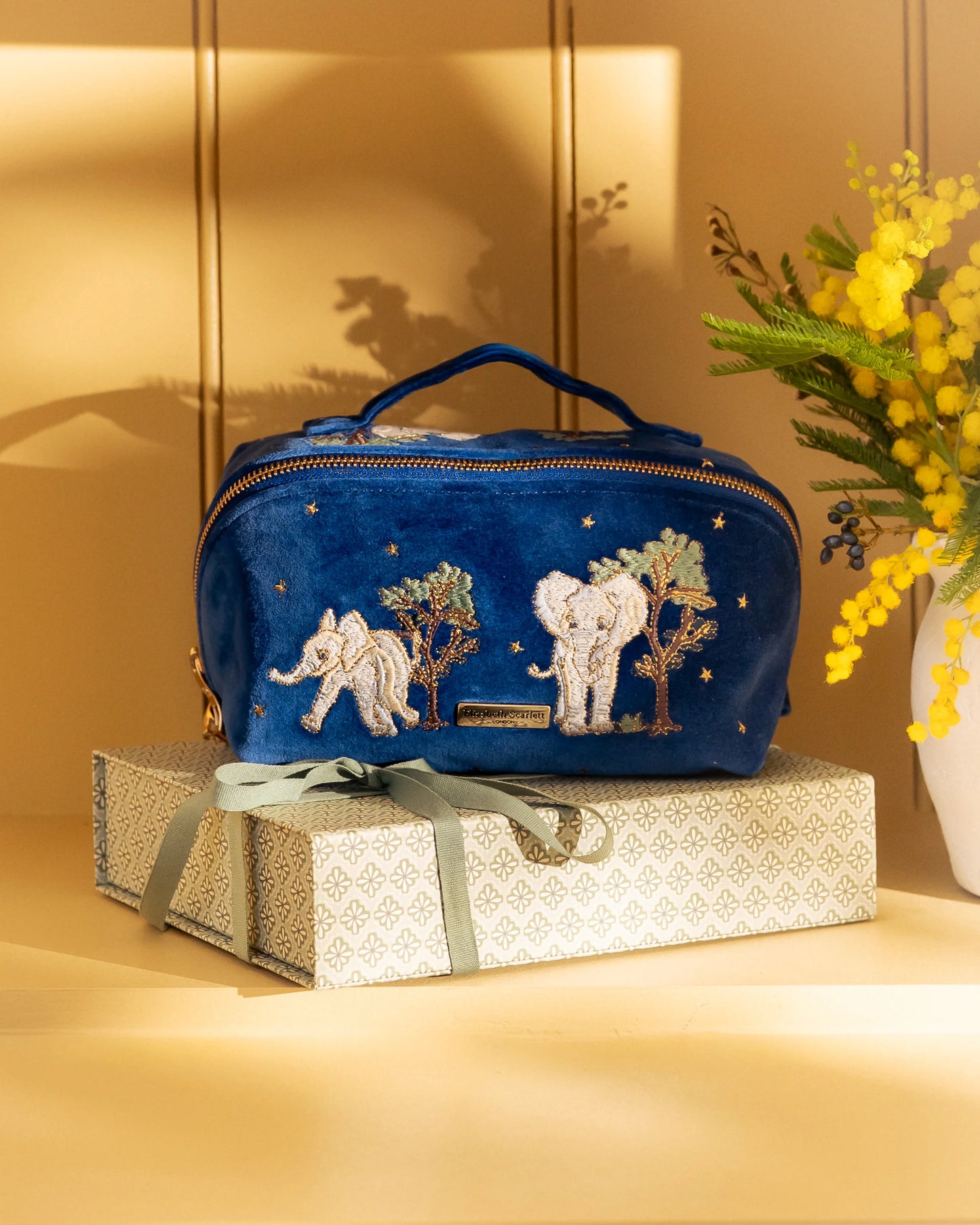 Baby Elephant Conservation Open Flat Makeup Bag