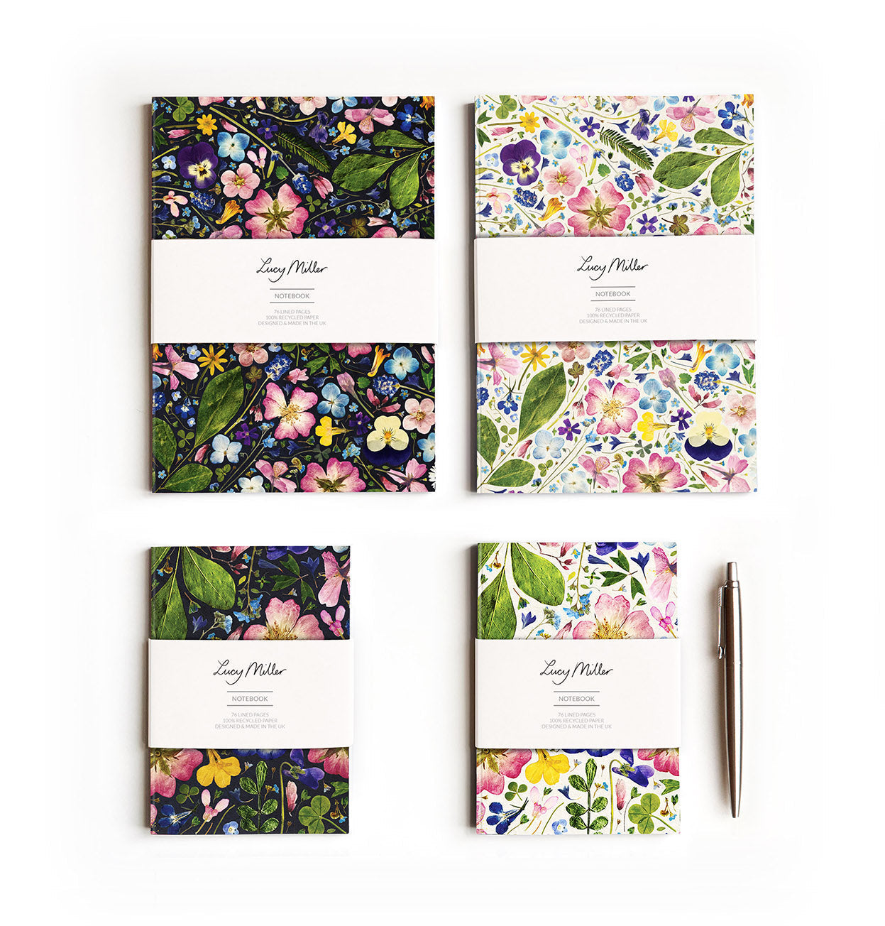 Lucy Miller - A6 Floral Notebook, Natural