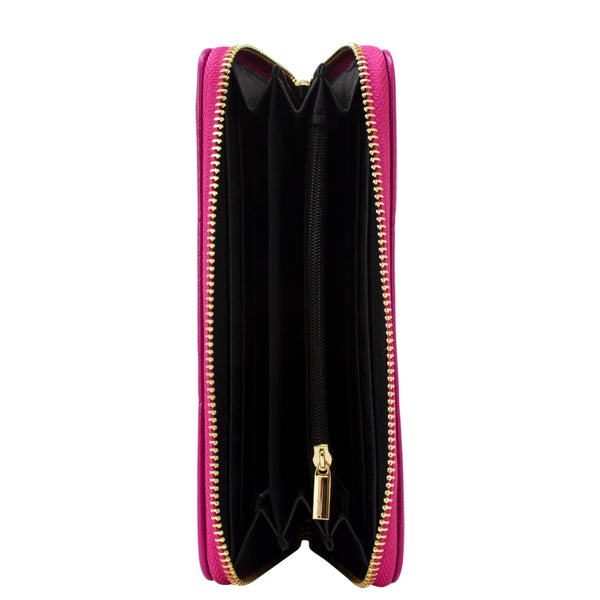Super Soft Touch Long Zipped Wallet - Hot Pink