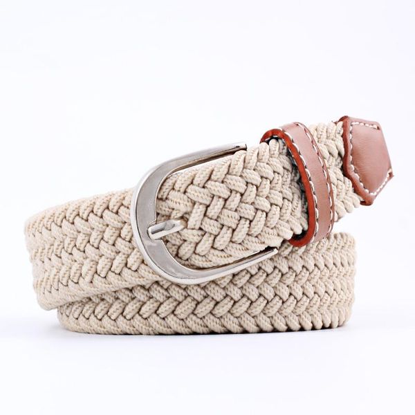 Elasticated Belt - Beige