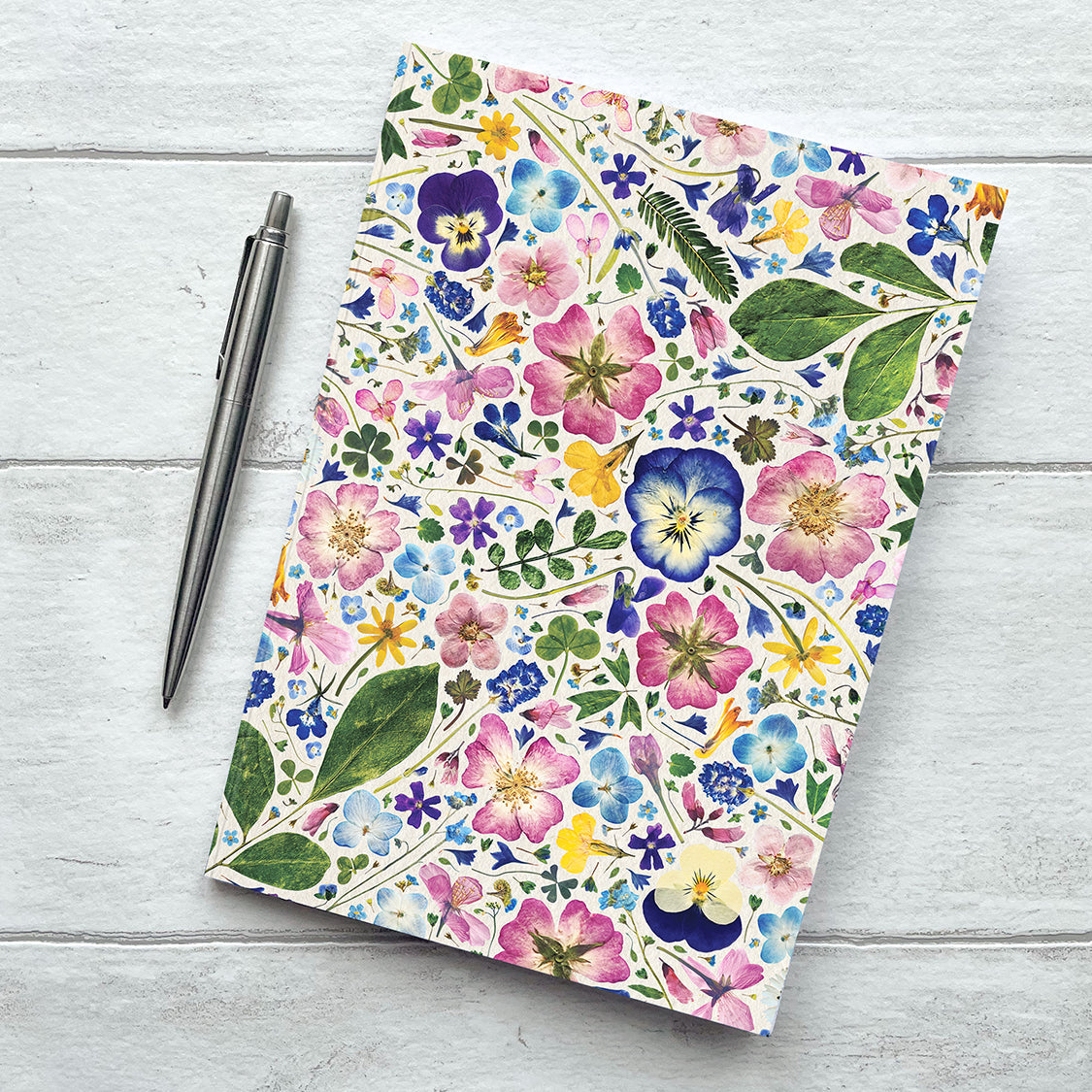 Lucy Miller - A5 Floral Notebook, Natural