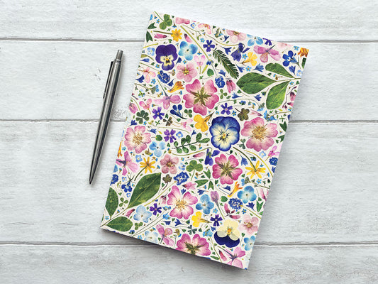 Lucy Miller - A5 Floral Notebook, Natural