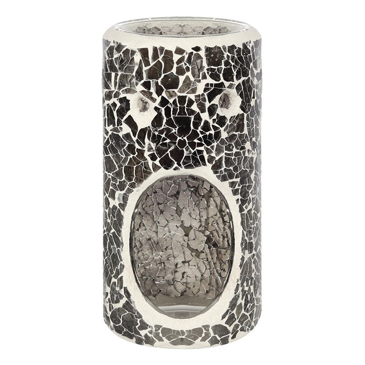 Pillar Gunmetal Grey Crackle Oil Burner 14.5cm