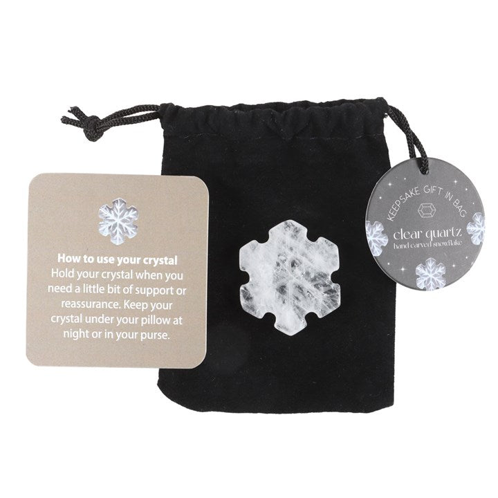 Clear Quartz Crystal Snowflakes in a Bag