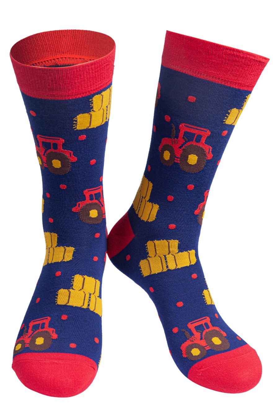 Men's Bamboo Socks Red Tractors Socks Farmer