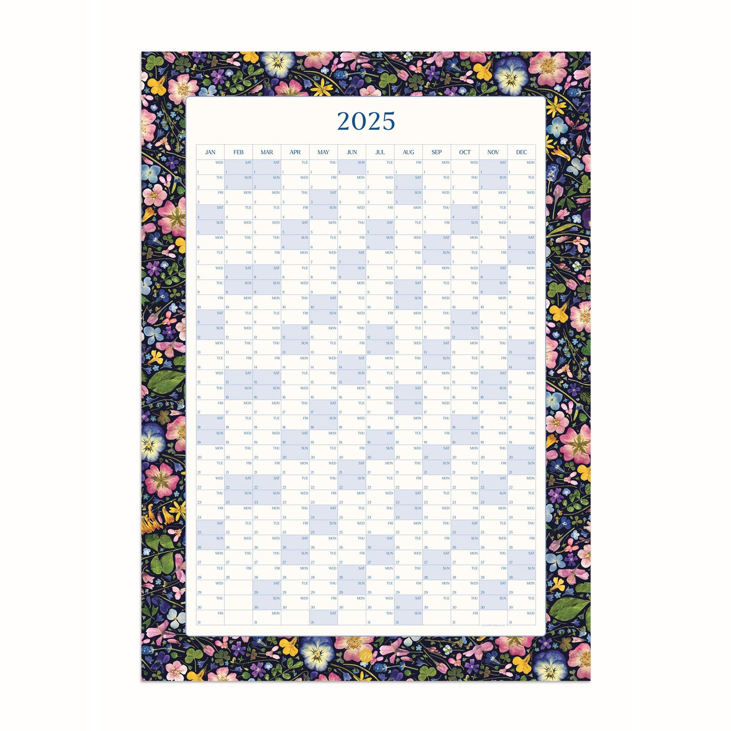 2025 Year Wall Planner, Ink